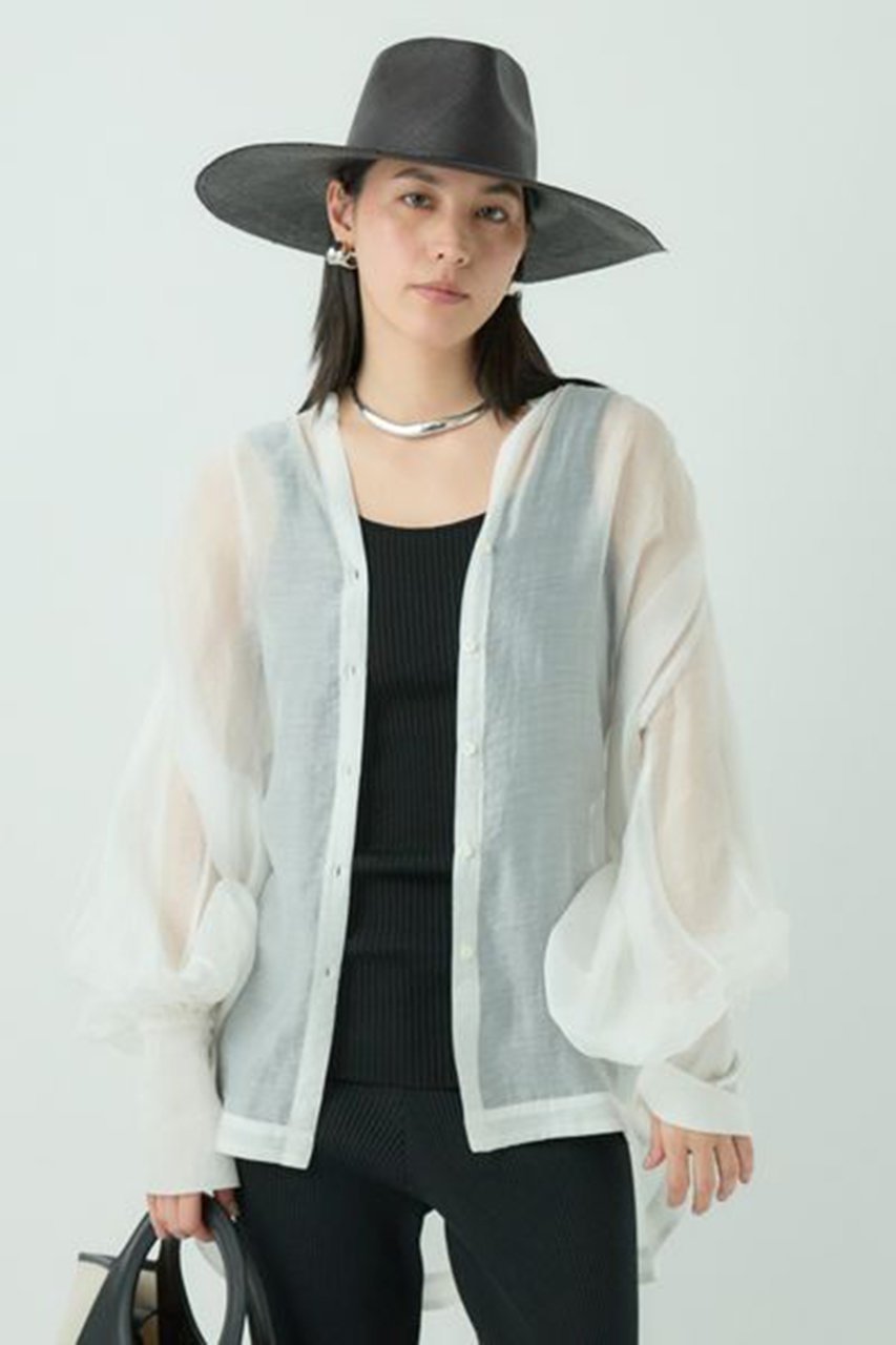 【カオス/Chaos】のレベッカブラウス 人気、トレンドファッション・服の通販 founy(ファニー) 　ファッション　Fashion　レディースファッション　Fashion for Women　トップス・カットソー　Cut & Sew Tops　シャツ・ブラウス・オフィスカジュアル　Elegant Blouses & Button-Ups　カフス　Cuff Design　ギャザー　Gathered, Ruffled　シアー　Sheer, See-Through　スリーブ　Sleeve, Long Sleeve / Short Sleeve　フォルム　Silhouette, Form　ロング　Long, Long-Length　夏　Summer　other-2|ID: prp329100004437871 ipo3291000000036064985