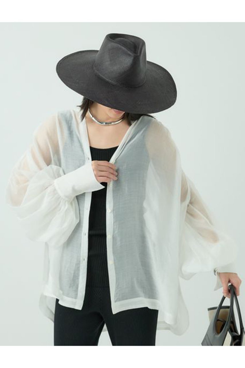 【カオス/Chaos】のレベッカブラウス 人気、トレンドファッション・服の通販 founy(ファニー) 　ファッション　Fashion　レディースファッション　Fashion for Women　トップス・カットソー　Cut & Sew Tops　シャツ・ブラウス・オフィスカジュアル　Elegant Blouses & Button-Ups　カフス　Cuff Design　ギャザー　Gathered, Ruffled　シアー　Sheer, See-Through　スリーブ　Sleeve, Long Sleeve / Short Sleeve　フォルム　Silhouette, Form　ロング　Long, Long-Length　夏　Summer　other-5|ID: prp329100004437871 ipo3291000000036064988