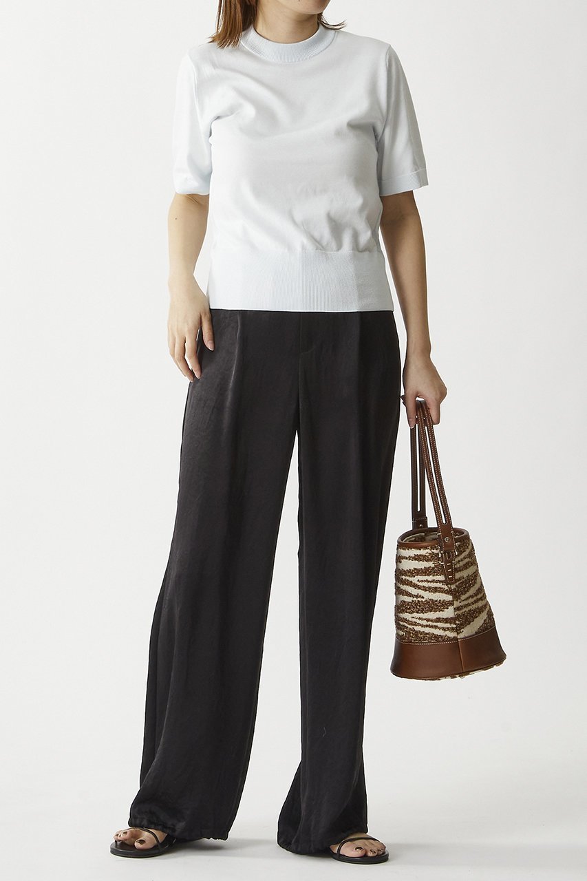 【プルミエ アロンディスモン/1er Arrondissement】の【LOWER】ニット 人気、トレンドファッション・服の通販 founy(ファニー) 　ファッション　Fashion　レディースファッション　Fashion for Women　トップス・カットソー　Cut & Sew Tops　ニット　Knit Tops & Sweaters　カジュアルプルオーバー・ニットトップス　Pullovers & Knit Tops / Casual Pullovers　クール　Cool, Chic　サスペンダー　Suspenders, Braces　シンプル　Simple, Minimal　スラックス　Slacks, Dress Pants　デニム　Denim, Jeans Material　フロント　Front, Front Design　半袖　Short Sleeve, Half Sleeve　other-8|ID: prp329100004437873 ipo3291000000032923801