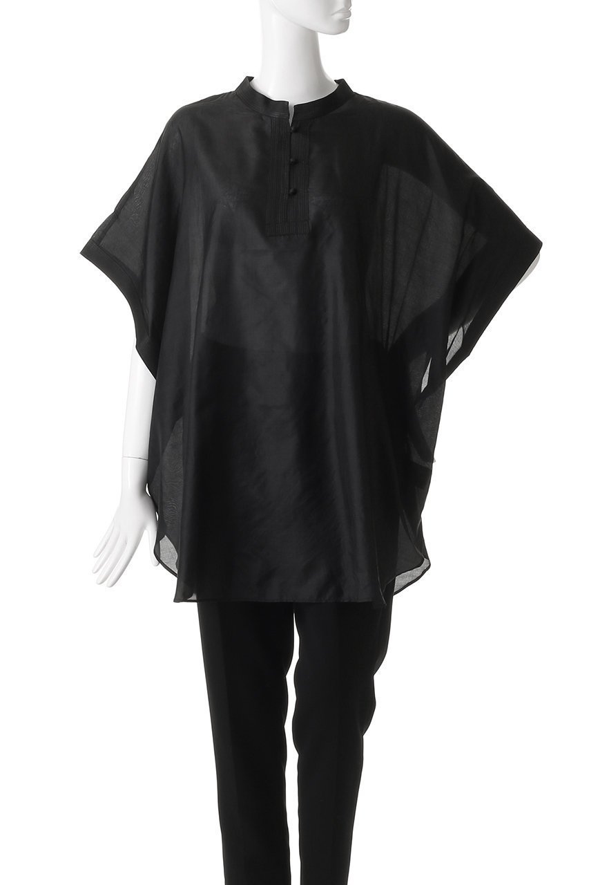 【プルミエ アロンディスモン/1er Arrondissement】の【COUTURE D ADAME】ブラウス 人気、トレンドファッション・服の通販 founy(ファニー) 　ファッション　Fashion　レディースファッション　Fashion for Women　トップス・カットソー　Cut & Sew Tops　シャツ・ブラウス・オフィスカジュアル　Elegant Blouses & Button-Ups　エレガント 上品　Elegant　シアー　Sheer, See-Through　ショート　Short, Short Length　シンプル　Simple, Minimal　スタンド　Stand Collar, Upright Stand　スリーブ　Sleeve, Long Sleeve / Short Sleeve　チュニック　Tunic, Long Top　デニム　Denim, Jeans Material　フレア　Flare, Flared　ワイド　Wide, Wide Fit　other-2|ID: prp329100004437876 ipo3291000000032811737