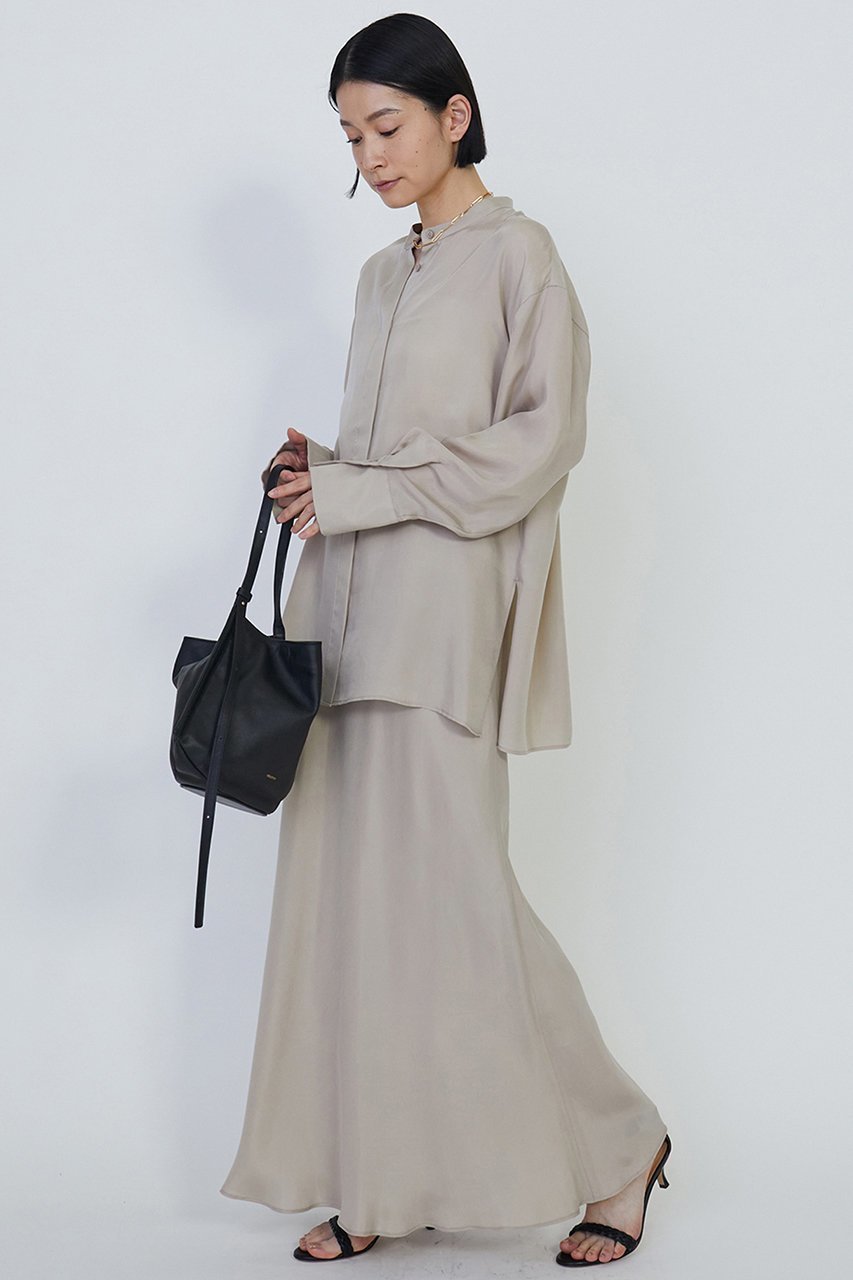 【プルミエ アロンディスモン/1er Arrondissement】のキュプラフィブリルマーメイドスカート 人気、トレンドファッション・服の通販 founy(ファニー) 　ファッション　Fashion　レディースファッション　Fashion for Women　スカート　Skirts　ロングスカート　Long Skirts / Maxi & Midi Skirts　エレガント 上品　Elegant　ジャケット　Jacket, Outerwear　マーメイド　Mermaid, Fishtail Silhouette　ロング　Long, Long-Length　other-7|ID: prp329100004437881 ipo3291000000035954709