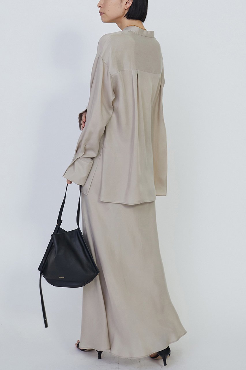 【プルミエ アロンディスモン/1er Arrondissement】のキュプラフィブリルマーメイドスカート 人気、トレンドファッション・服の通販 founy(ファニー) 　ファッション　Fashion　レディースファッション　Fashion for Women　スカート　Skirts　ロングスカート　Long Skirts / Maxi & Midi Skirts　エレガント 上品　Elegant　ジャケット　Jacket, Outerwear　マーメイド　Mermaid, Fishtail Silhouette　ロング　Long, Long-Length　other-8|ID: prp329100004437881 ipo3291000000035954710