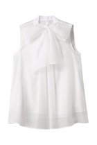 【アナイ/ANAYI】のオーガンジーリボンボウタイブラウス 人気、トレンドファッション・服の通販 founy(ファニー) ファッション Fashion レディースファッション Fashion for Women トップス・カットソー Cut & Sew Tops キャミソール&ノースリーブ Camisoles & Sleeveless Tops シャツ・ブラウス・オフィスカジュアル Elegant Blouses & Button-Ups エアリー Airy Texture エレガント 上品 Elegant オーガンジー Organza Fabric シンプル Simple, Minimal デニム Denim, Jeans Material ノースリーブ Sleeveless, No-Sleeve フェミニン Feminine, Girly リボン Ribbon, Bow thumbnail ホワイト|ID: prp329100004437884 ipo3291000000032854383