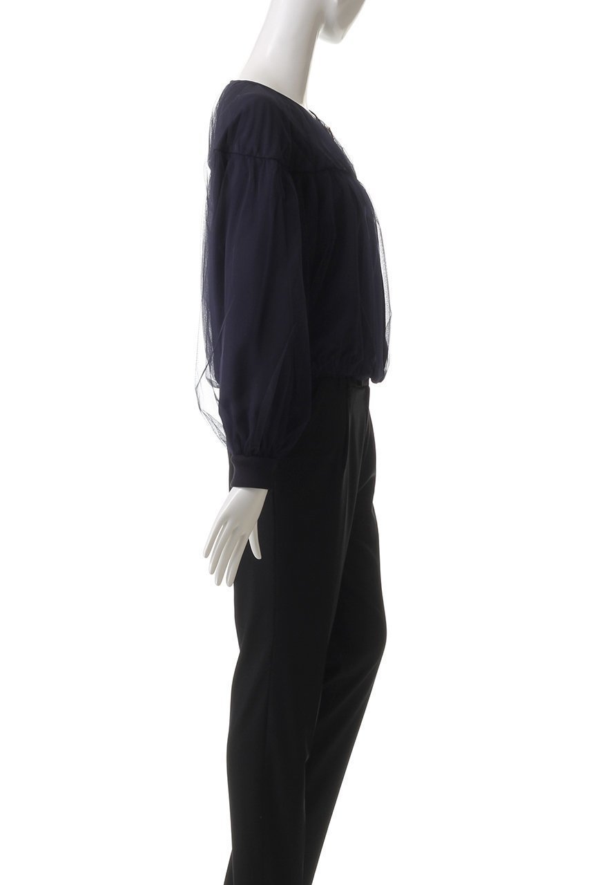 【アナイ/ANAYI】のチュールヨークギャザーブルゾン 人気、トレンドファッション・服の通販 founy(ファニー) 　ファッション　Fashion　レディースファッション　WOMEN　アウター　Coat Outerwear　ジャケット　Jackets　ブルゾン　Blouson/Jackets　エレガント 上品　Elegant　ギャザー　Gather　ジップ　Zip　ジャケット　Jacket　スリーブ　Sleeve　チュール　Tulle　ブルゾン　Blouson　other-3|ID: prp329100004437885 ipo3291000000031257403