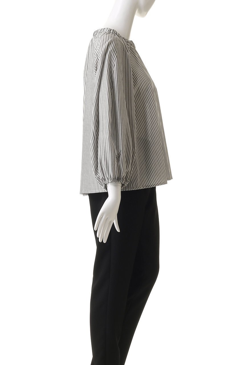 【マックスマーラ/Max Mara】の【 S Max Mara】FABIOLA コットンギャザーブラウス 人気、トレンドファッション・服の通販 founy(ファニー) 　ファッション　Fashion　レディースファッション　Fashion for Women　トップス・カットソー　Cut & Sew Tops　シャツ・ブラウス・オフィスカジュアル　Elegant Blouses & Button-Ups　ギャザー　Gathered, Ruffled　ストライプ　Stripe, Striped Pattern　スリーブ　Sleeve, Long Sleeve / Short Sleeve　フェミニン　Feminine, Girly　ロング　Long, Long-Length　other-3|ID: prp329100004437889 ipo3291000000032854479