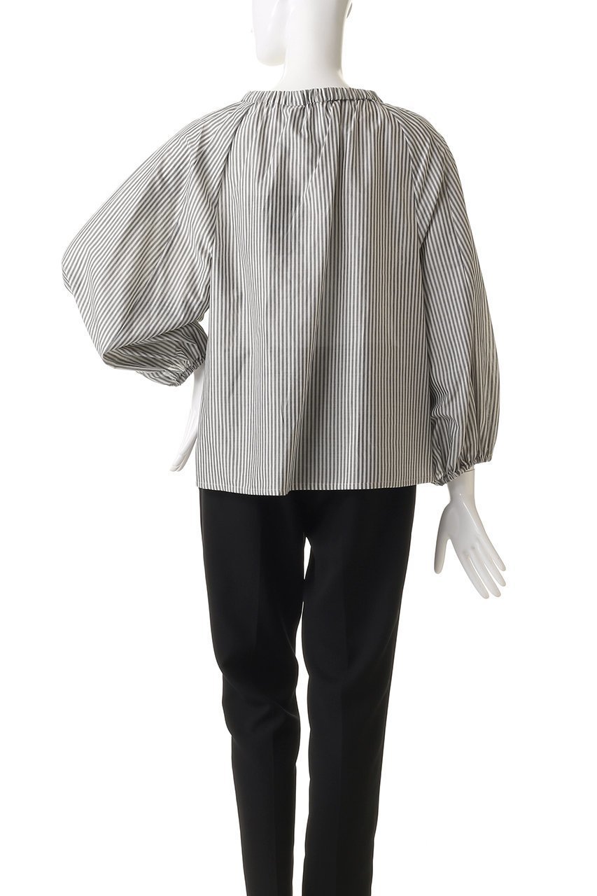 【マックスマーラ/Max Mara】の【 S Max Mara】FABIOLA コットンギャザーブラウス 人気、トレンドファッション・服の通販 founy(ファニー) 　ファッション　Fashion　レディースファッション　Fashion for Women　トップス・カットソー　Cut & Sew Tops　シャツ・ブラウス・オフィスカジュアル　Elegant Blouses & Button-Ups　ギャザー　Gathered, Ruffled　ストライプ　Stripe, Striped Pattern　スリーブ　Sleeve, Long Sleeve / Short Sleeve　フェミニン　Feminine, Girly　ロング　Long, Long-Length　other-4|ID: prp329100004437889 ipo3291000000032854485