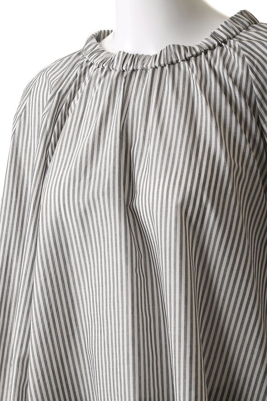 【マックスマーラ/Max Mara】の【 S Max Mara】FABIOLA コットンギャザーブラウス 人気、トレンドファッション・服の通販 founy(ファニー) 　ファッション　Fashion　レディースファッション　Fashion for Women　トップス・カットソー　Cut & Sew Tops　シャツ・ブラウス・オフィスカジュアル　Elegant Blouses & Button-Ups　ギャザー　Gathered, Ruffled　ストライプ　Stripe, Striped Pattern　スリーブ　Sleeve, Long Sleeve / Short Sleeve　フェミニン　Feminine, Girly　ロング　Long, Long-Length　other-5|ID: prp329100004437889 ipo3291000000032854490