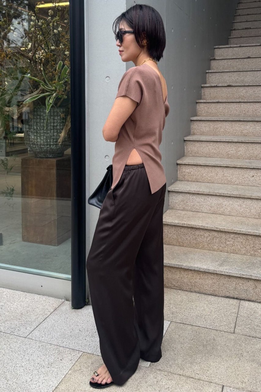 【カオス/Chaos】のルーチェニットTシャツ 人気、トレンドファッション・服の通販 founy(ファニー) 　ファッション　Fashion　レディースファッション　Fashion for Women　トップス・カットソー　Cut & Sew Tops　ニット　Knit Tops & Sweaters　シャツ・ブラウス・オフィスカジュアル　Elegant Blouses & Button-Ups　ロングTシャツ・Tシャツ　Longline T-Shirts & Tees　カジュアルプルオーバー・ニットトップス　Pullovers & Knit Tops / Casual Pullovers　なめらか　Smooth, Silky Texture　コンパクト　Compact, Small Size　シルク　Silk, 100% Silk　スリット　Slit, Slit Detail　エレガント 上品　Elegant　other-3|ID: prp329100004437892 ipo3291000000032932029