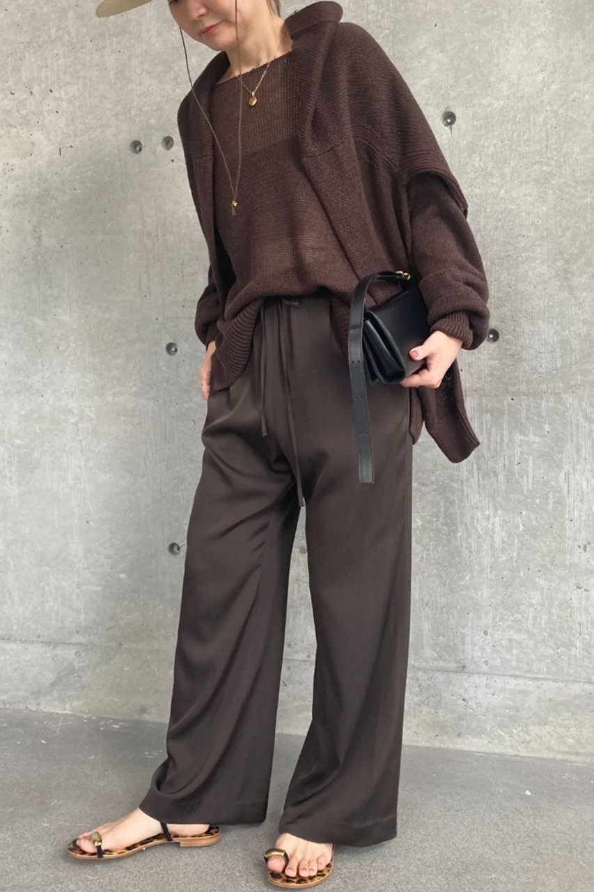 【カオス/Chaos】のストラドリネンカーディガン 人気、トレンドファッション・服の通販 founy(ファニー) 　ファッション　Fashion　レディースファッション　Fashion for Women　トップス・カットソー　Cut & Sew Tops　ニット　Knit Tops & Sweaters　カーディガン・羽織り　Layered Style Cardigans　カーディガン　Cardigan, Knitwear　スリット　Slit, Slit Detail　ボトム　Bottoms, Lower Wear　夏　Summer　other-2|ID: prp329100004437894 ipo3291000000032925585