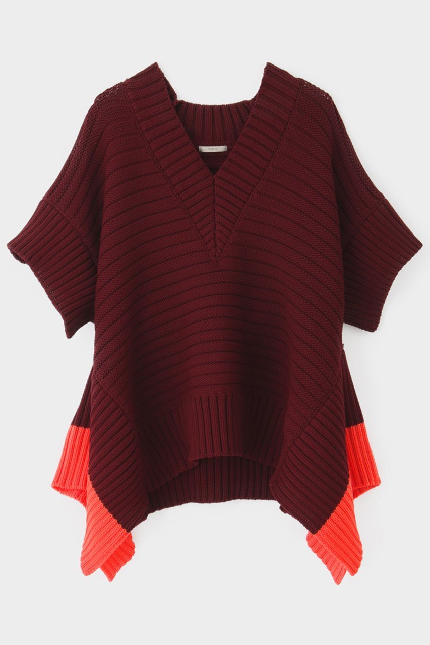 【ル フィル/LE PHIL】のチャンキーバイカラーニットジレ インテリア・キッズ・メンズ・レディースファッション・服の通販 founy(ファニー) 　ファッション　Fashion　レディースファッション　Fashion for Women　アウター　Coat / Outerwear Collection　レディースジャケット・軽アウター　Jackets　カットソー　Cut and Sewn Top　シンプル　Simple, Minimal　ジャケット　Jacket, Outerwear　チューブ　Tube, Tube Top　ベスト　Vest, Waistcoat　ベーシック　Basic, Essential　ワイン|ID: prp329100004437900 ipo3291000000032958743