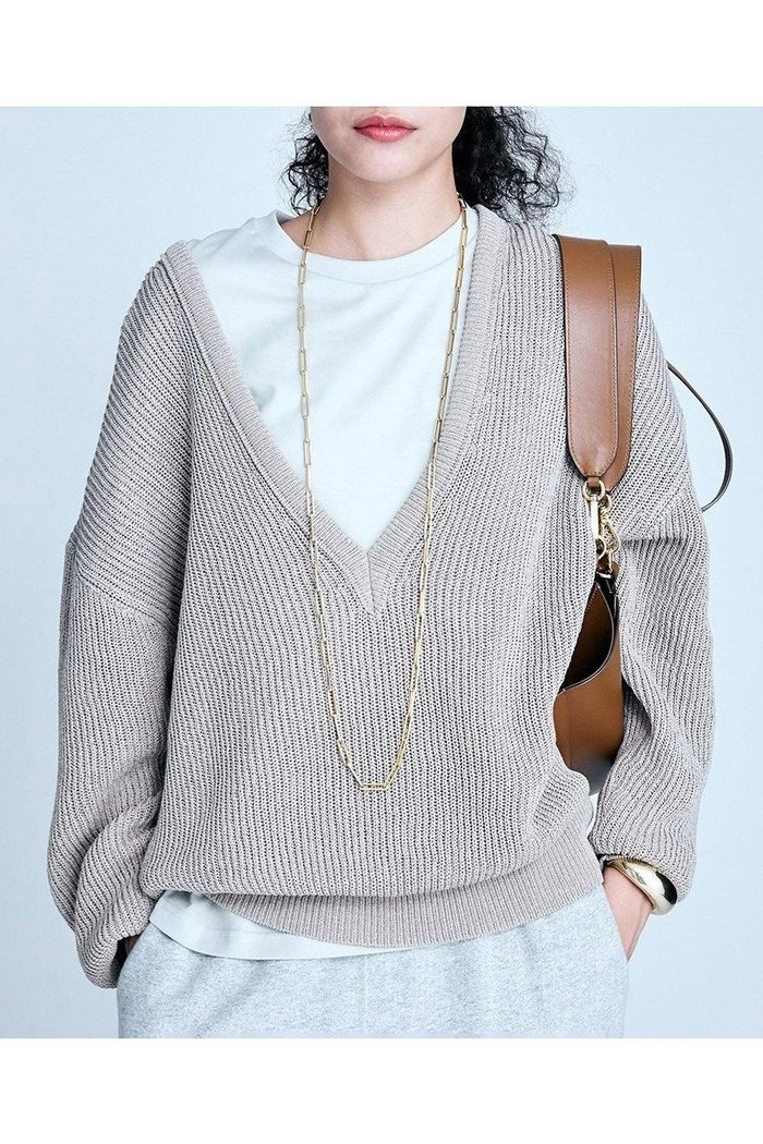 【ブリル/BRILL】の深Vネックアゼプルオーバー インテリア・キッズ・メンズ・レディースファッション・服の通販 founy(ファニー) https://founy.com/ ファッション Fashion レディースファッション WOMEN トップス・カットソー Tops/Tshirt ニット Knit Tops プルオーバー Pullover Vネック V-Neck デニム Denim リラックス Relax NEW・新作・新着・新入荷 New Arrivals 畦 Ridge |ID: prp329100004437905 ipo3291000000030996980