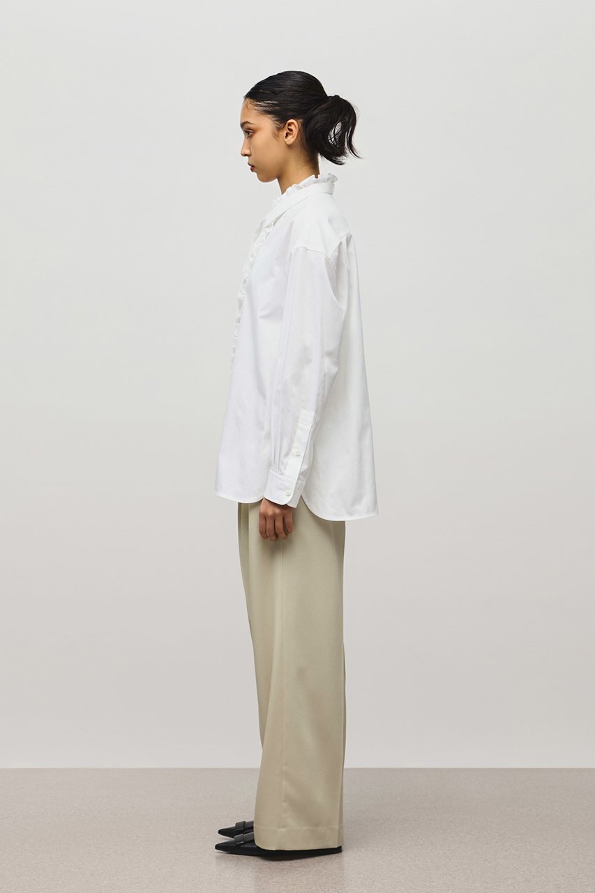 【デパリエ/DEPAREILLE】のコットンドビーボウシャツ 人気、トレンドファッション・服の通販 founy(ファニー) 　ファッション　Fashion　レディースファッション　Fashion for Women　トップス・カットソー　Cut & Sew Tops　シャツ・ブラウス・オフィスカジュアル　Elegant Blouses & Button-Ups　エレガント 上品　Elegant　クラシカル　Classical, Vintage-Inspired　スリーブ　Sleeve, Long Sleeve / Short Sleeve　フリル　Frill, Ruffle　フロント　Front, Front Design　ロング　Long, Long-Length　other-7|ID: prp329100004437907 ipo3291000000032845160