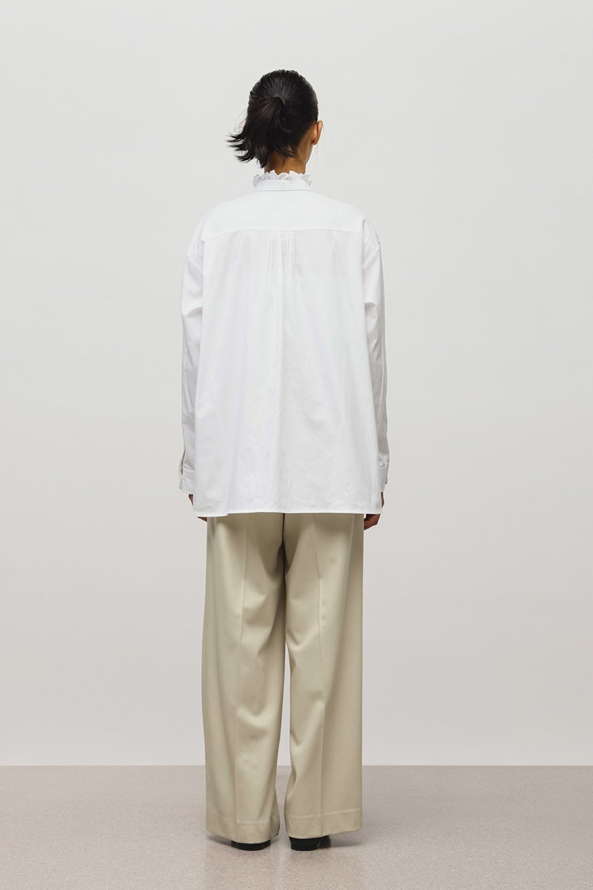 【デパリエ/DEPAREILLE】のコットンドビーボウシャツ 人気、トレンドファッション・服の通販 founy(ファニー) 　ファッション　Fashion　レディースファッション　Fashion for Women　トップス・カットソー　Cut & Sew Tops　シャツ・ブラウス・オフィスカジュアル　Elegant Blouses & Button-Ups　エレガント 上品　Elegant　クラシカル　Classical, Vintage-Inspired　スリーブ　Sleeve, Long Sleeve / Short Sleeve　フリル　Frill, Ruffle　フロント　Front, Front Design　ロング　Long, Long-Length　other-8|ID: prp329100004437907 ipo3291000000032845165