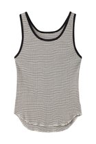 【スリー ドッツ/three dots】のカーメルリブ ケイト タンクトップ オフホワイト×ブラック|ID: prp329100004437910 ipo3291000000036082633