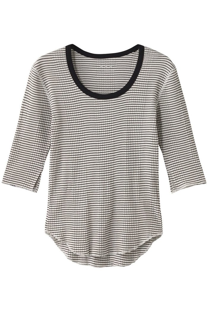 【スリー ドッツ/three dots】のカーメルリブ ジェシカ トップス インテリア・キッズ・メンズ・レディースファッション・服の通販 founy(ファニー) https://founy.com/ ファッション Fashion レディースファッション Fashion for Women トップス・カットソー Cut & Sew Tops シャツ・ブラウス・オフィスカジュアル Elegant Blouses & Button-Ups ロングTシャツ・Tシャツ Longline T-Shirts & Tees カットソー・ベーシックTシャツ Cut-and-Sewn Tops / Stretch Tees & Basics ショート Short, Short Length シンプル Simple, Minimal スリーブ Sleeve, Long Sleeve / Short Sleeve フィット Fit, Slim Fit ボーダー Border, Stripe |ID: prp329100004437912 ipo3291000000036007028