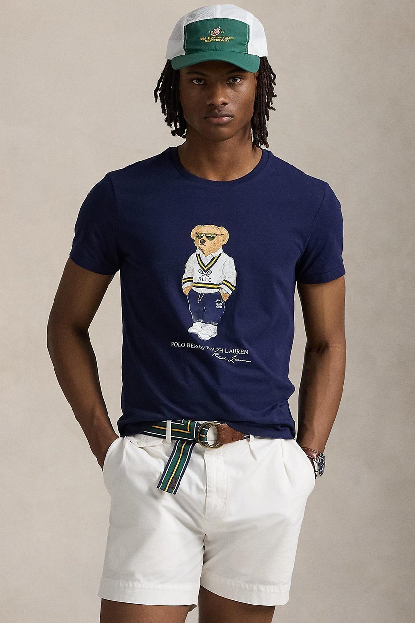 【ラルフローレン/RALPH LAUREN / MEN】の【MEN】【POLO RALPH LAUREN】カスタム スリム フィット Polo ベア ジャージー Tシャツ 人気、トレンドファッション・服の通販 founy(ファニー) 　ファッション　Fashion　メンズファッション　Fashion for Men　トップス・カットソー　Cut & Sew Tops　メンズシャツ　Shirts　インナー　Innerwear　ショーツ　Shorts, Short Pants　ショート　Short, Short Length　シンプル　Simple, Minimal　ジャケット　Jacket, Outerwear　スリム　Slim, Slim Fit　スリーブ　Sleeve, Long Sleeve / Short Sleeve　デニム　Denim, Jeans Material　フィット　Fit, Slim Fit　フロント　Front, Front Design　プリント　Print, Printed Pattern　人気　Popular, Best Seller　半袖　Short Sleeve, Half Sleeve　other-5|ID: prp329100004439212 ipo3291000000032863394