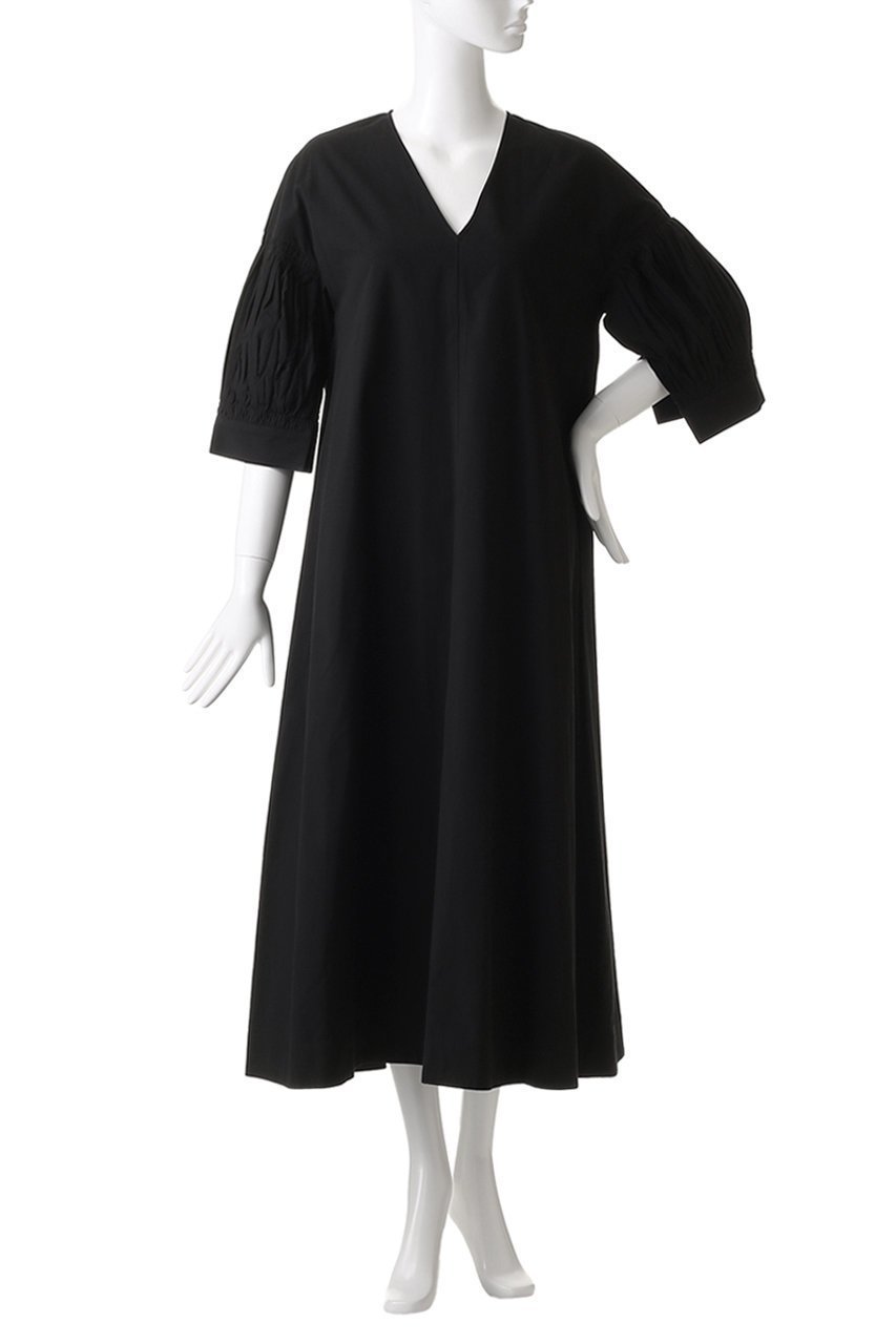 【ハー/HER.】のギャザースリーブAラインマキシワンピース 人気、トレンドファッション・服の通販 founy(ファニー) 　ファッション　Fashion　レディースファッション　WOMEN　ワンピース　Dress　チュニック　Tunic　マキシワンピース　Maxi Dress　ギャザー　Gather　スリーブ　Sleeve　チュニック　Tunic　バランス　Balance　フレア　Flare　ロング　Long　other-2|ID: prp329100004440214 ipo3291000000031256572