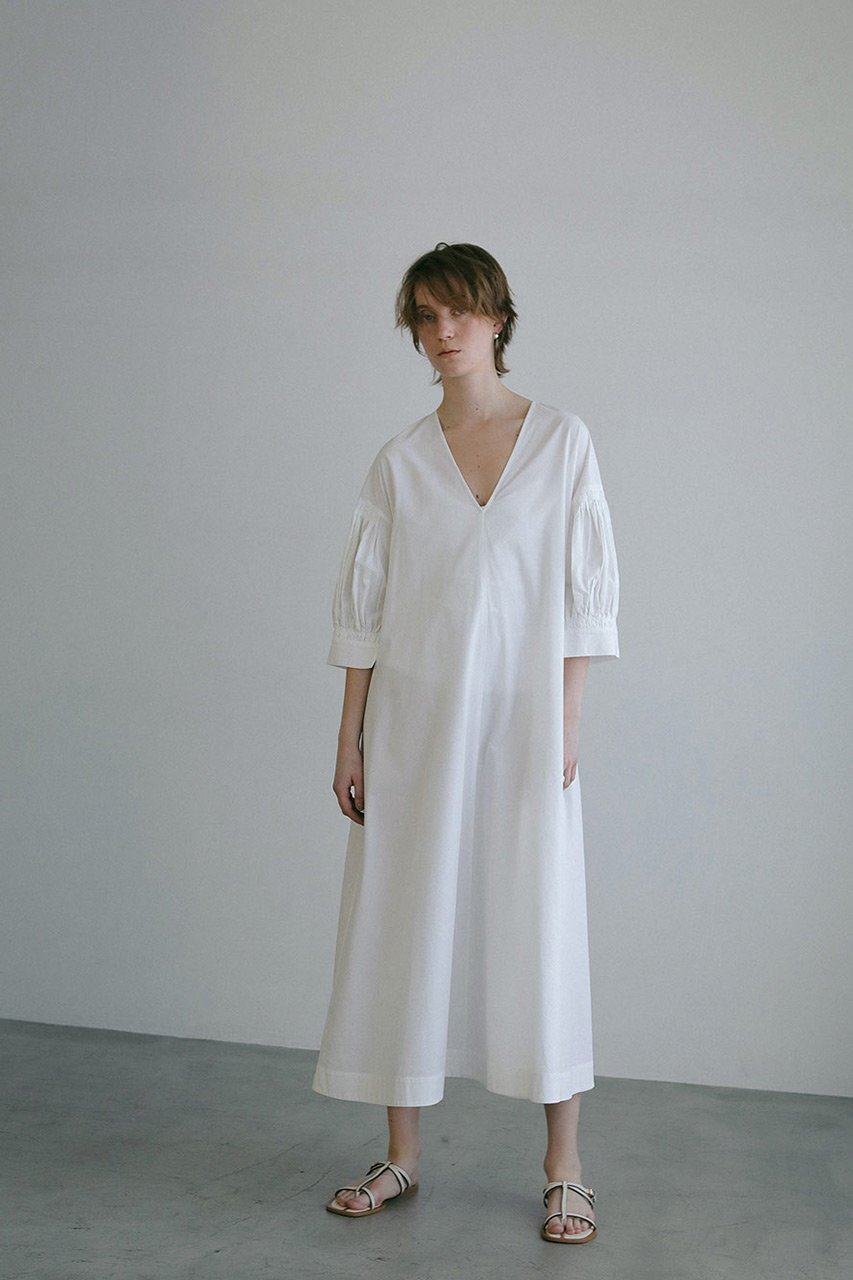 【ハー/HER.】のギャザースリーブAラインマキシワンピース 人気、トレンドファッション・服の通販 founy(ファニー) 　ファッション　Fashion　レディースファッション　WOMEN　ワンピース　Dress　チュニック　Tunic　マキシワンピース　Maxi Dress　ギャザー　Gather　スリーブ　Sleeve　チュニック　Tunic　バランス　Balance　フレア　Flare　ロング　Long　other-6|ID: prp329100004440214 ipo3291000000031326069