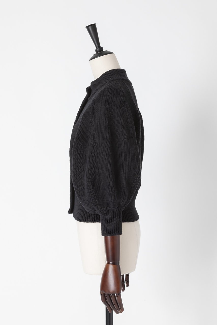 【オーヴィル/EAUVIRE】のパフスリーブカーディガン 人気、トレンドファッション・服の通販 founy(ファニー) 　ファッション　Fashion　レディースファッション　WOMEN　トップス・カットソー　Tops/Tshirt　ニット　Knit Tops　カーディガン　Cardigans　イタリア　Italy　カーディガン　Cardigan　シルク　Silk　スリーブ　Sleeve　ハイネック　High Neck　フロント　Front　other-2|ID: prp329100004440216 ipo3291000000031256584