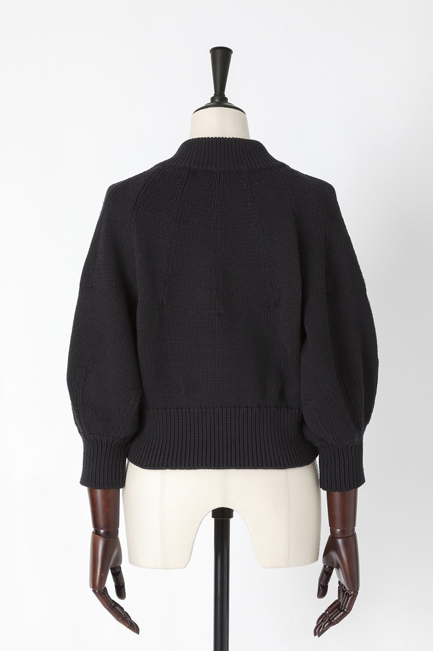 【オーヴィル/EAUVIRE】のパフスリーブカーディガン 人気、トレンドファッション・服の通販 founy(ファニー) 　ファッション　Fashion　レディースファッション　WOMEN　トップス・カットソー　Tops/Tshirt　ニット　Knit Tops　カーディガン　Cardigans　イタリア　Italy　カーディガン　Cardigan　シルク　Silk　スリーブ　Sleeve　ハイネック　High Neck　フロント　Front　other-3|ID: prp329100004440216 ipo3291000000031256587