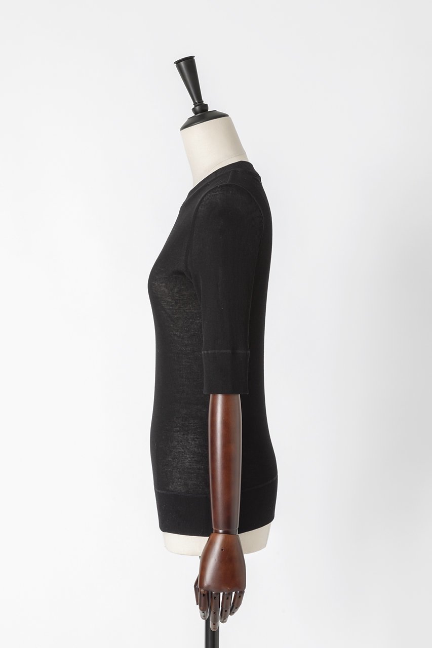 【オーヴィル/EAUVIRE】のハーフスリーブプルオーバー 人気、トレンドファッション・服の通販 founy(ファニー) 　ファッション　Fashion　レディースファッション　WOMEN　トップス・カットソー　Tops/Tshirt　ニット　Knit Tops　プルオーバー　Pullover　ジャージー　Jersey　ツイスト　Twist　テレコ　Tereko　フィット　Fit　日本製　Made In Japan　other-2|ID: prp329100004440217 ipo3291000000031256591