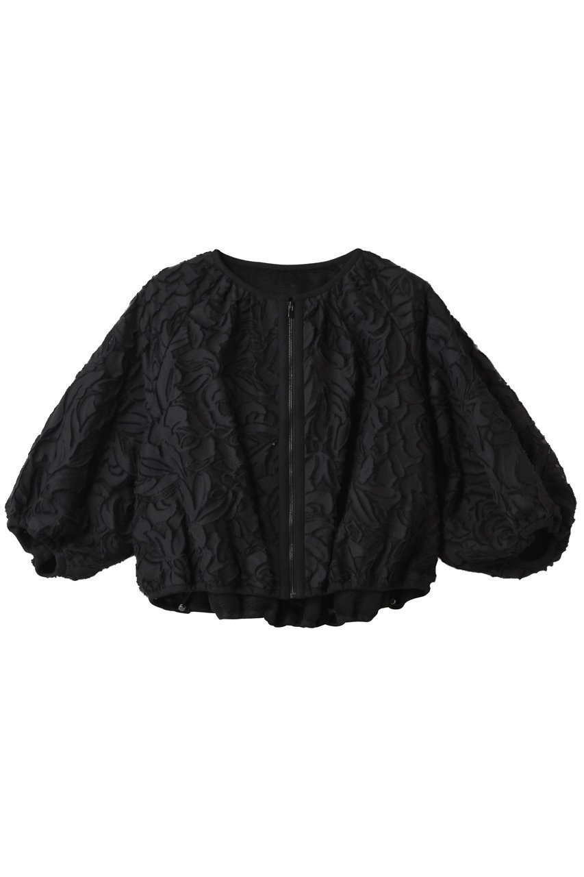 【オーヴィル/EAUVIRE】のバルーンブルゾン インテリア・キッズ・メンズ・レディースファッション・服の通販 founy(ファニー) 　ファッション　Fashion　レディースファッション　WOMEN　アウター　Coat Outerwear　ジャケット　Jackets　ブルゾン　Blouson/Jackets　ショート　Short　シルク　Silk　ジャカード　Jacquard　ジャケット　Jacket　ドローコード　Draw Cord　バルーン　Balloon　ブルゾン　Blouson　メッシュ　Mesh　再入荷　Restock/Back In Stock/Re Arrival　春　Spring　ブラック|ID: prp329100004440218 ipo3291000000031822044