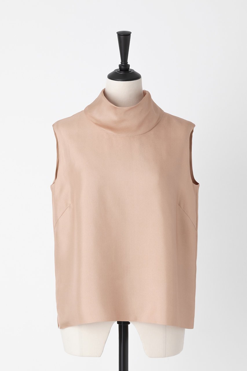 【オーヴィル/EAUVIRE】のスタンドカラーノースリーブブラウス 人気、トレンドファッション・服の通販 founy(ファニー) 　ファッション　Fashion　レディースファッション　WOMEN　トップス・カットソー　Tops/Tshirt　キャミソール / ノースリーブ　No Sleeves　シャツ/ブラウス　Shirts/Blouses　イタリア　Italy　エレガント 上品　Elegant　シルク　Silk　ツイル　Twill　ノースリーブ　No Sleeve　ハイネック　High Neck　 other-1|ID: prp329100004440222 ipo3291000000031022216