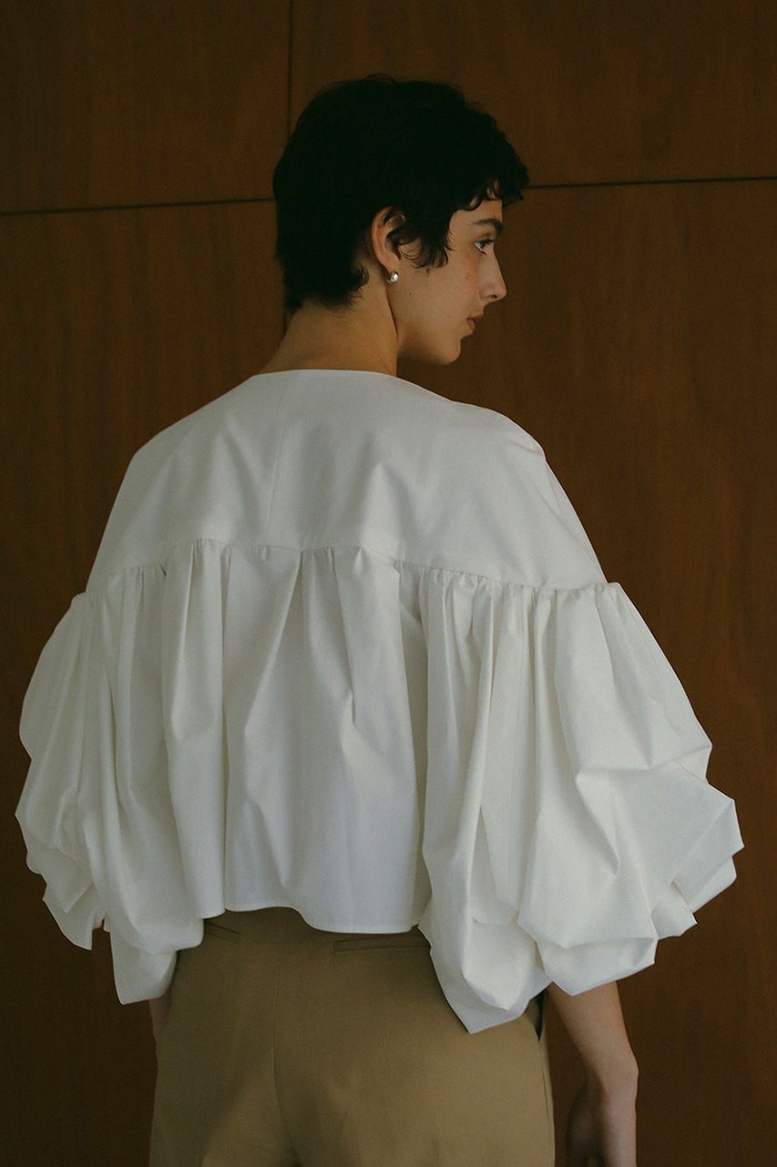 【ハー/HER.】のボリュームスリーブトップス 人気、トレンドファッション・服の通販 founy(ファニー) 　ファッション　Fashion　レディースファッション　WOMEN　トップス・カットソー　Tops/Tshirt　シャツ/ブラウス　Shirts/Blouses　ボリュームスリーブ / フリル袖　Volume Sleeve　シンプル　Simple　ジャケット　Jacket　スリーブ　Sleeve　バランス　Balance　フロント　Front　ボトム　Bottom　ロング　Long　other-6|ID: prp329100004440235 ipo3291000000031326148