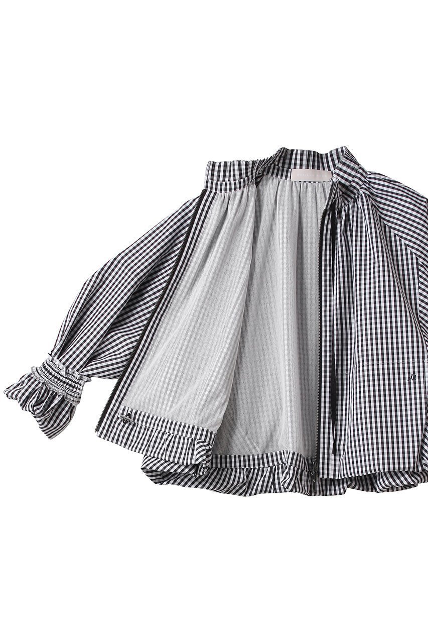 【マリリンムーン/MARILYN MOON】のプリーツギンガムチェックバルーンブルゾン 人気、トレンドファッション・服の通販 founy(ファニー) 　ファッション　Fashion　レディースファッション　WOMEN　アウター　Coat Outerwear　ジャケット　Jackets　ブルゾン　Blouson/Jackets　ジャケット　Jacket　トレンド　Trend　バランス　Balance　バルーン　Balloon　ブルゾン　Blouson　プリーツ　Pleats　人気　Popularity　other-6|ID: prp329100004441123 ipo3291000000031325947