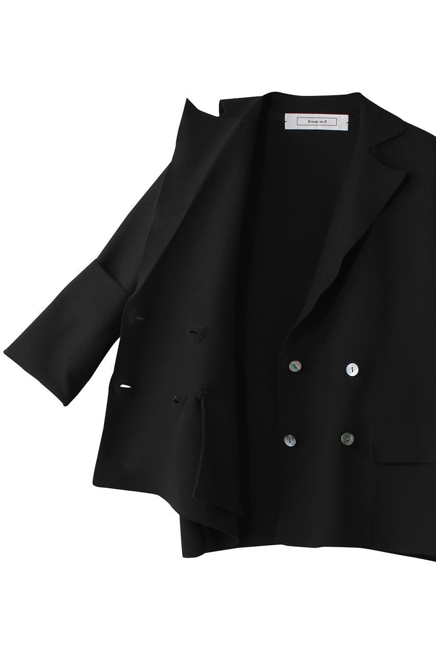 【ルームエイト/Room no.8】のGARTER 4ボタン ダブル ニットジャケット 人気、トレンドファッション・服の通販 founy(ファニー) 　ファッション　Fashion　レディースファッション　WOMEN　アウター　Coat Outerwear　ジャケット　Jackets　ジャケット　Jacket　スタイリッシュ　Stylish　ダブル　Double　バランス　Balance　モダン　Modern　夏　Summer　春　Spring　S/S・春夏　Ss・Spring/Summer　other-6|ID: prp329100004441125 ipo3291000000031325952