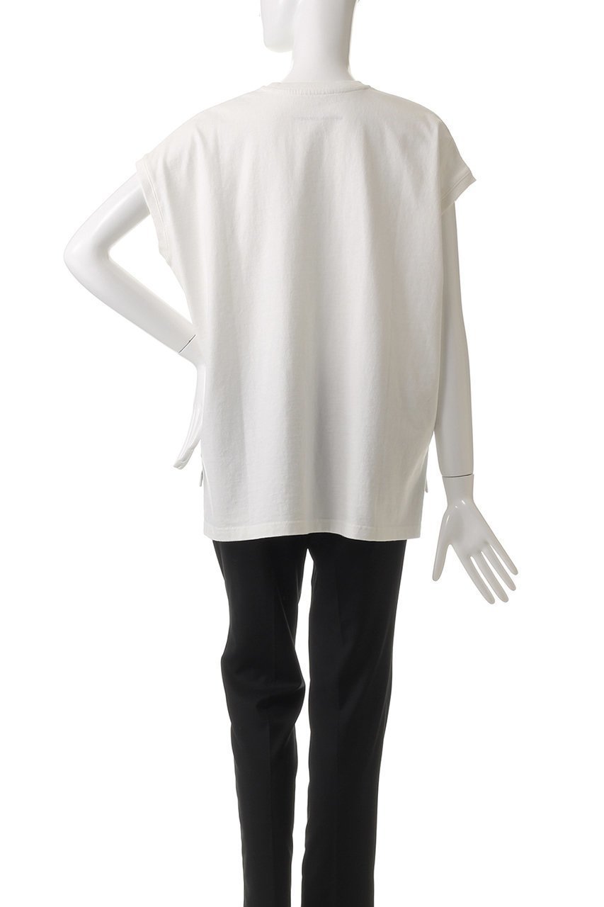 【アッパー ハイツ/upper hights】のBIG NO SLEEVE TEE 人気、トレンドファッション・服の通販 founy(ファニー) 　ファッション　Fashion　レディースファッション　WOMEN　トップス・カットソー　Tops/Tshirt　シャツ/ブラウス　Shirts/Blouses　ロング / Tシャツ　T-Shirts　カットソー　Cut and Sewn　おすすめ　Recommend　ショート　Short　スリーブ　Sleeve　デニム　Denim　ビッグ　Big　リラックス　Relax　夏　Summer　other-4|ID: prp329100004441130 ipo3291000000031256251
