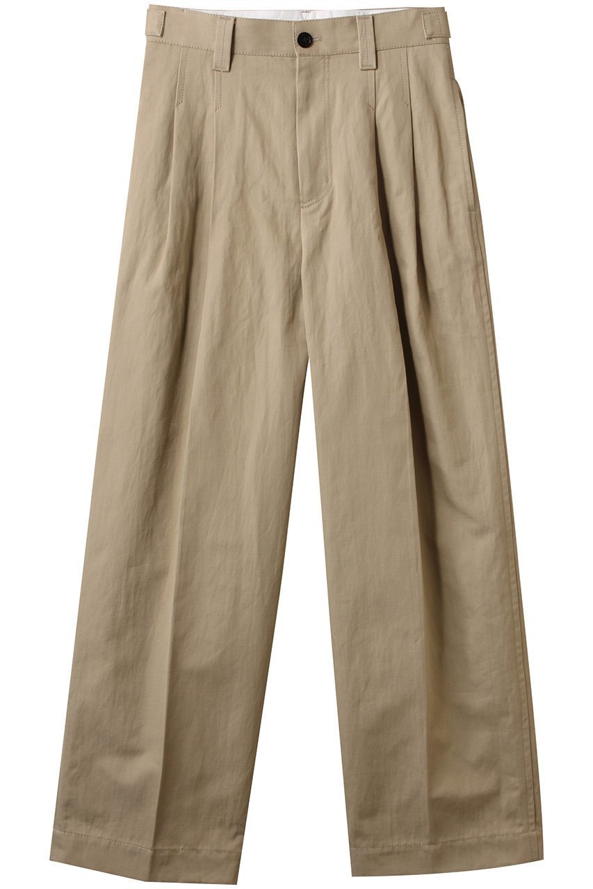 【デパリエ/DEPAREILLE】のコットンヘンプパンツ インテリア・キッズ・メンズ・レディースファッション・服の通販 founy(ファニー) 　ファッション　Fashion　レディースファッション　WOMEN　パンツ　Pants　リラックス　Relax　ワイド　Wide　エレガント 上品　Elegant　ベージュ|ID: prp329100004441138 ipo3291000000031036180