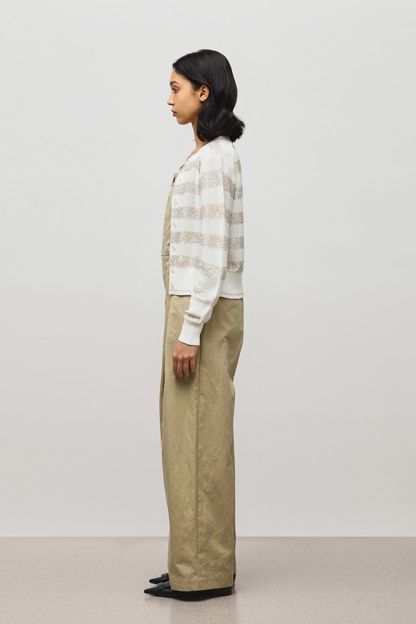 【デパリエ/DEPAREILLE】のスパンコールボーダークルーネックカーディガン 人気、トレンドファッション・服の通販 founy(ファニー) 　ファッション　Fashion　レディースファッション　WOMEN　トップス・カットソー　Tops/Tshirt　ニット　Knit Tops　カーディガン　Cardigans　カーディガン　Cardigan　ショート　Short　シンプル　Simple　スパンコール　Sequins　ボーダー　Border　ワイド　Wide　エレガント 上品　Elegant　夏　Summer　春　Spring　S/S・春夏　Ss・Spring/Summer　other-6|ID: prp329100004441140 ipo3291000000031604117