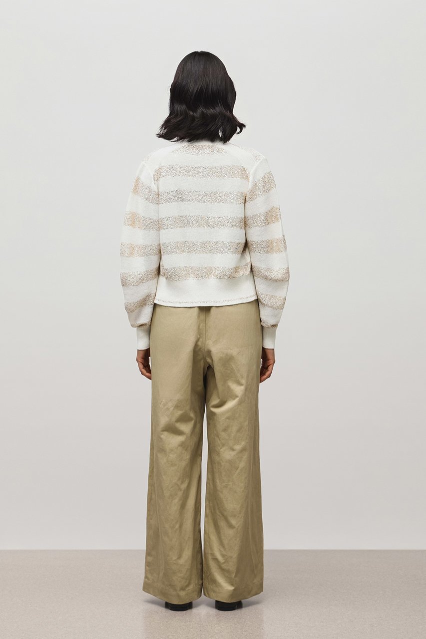 【デパリエ/DEPAREILLE】のスパンコールボーダークルーネックカーディガン 人気、トレンドファッション・服の通販 founy(ファニー) 　ファッション　Fashion　レディースファッション　WOMEN　トップス・カットソー　Tops/Tshirt　ニット　Knit Tops　カーディガン　Cardigans　カーディガン　Cardigan　ショート　Short　シンプル　Simple　スパンコール　Sequins　ボーダー　Border　ワイド　Wide　エレガント 上品　Elegant　夏　Summer　春　Spring　S/S・春夏　Ss・Spring/Summer　other-7|ID: prp329100004441140 ipo3291000000031604118