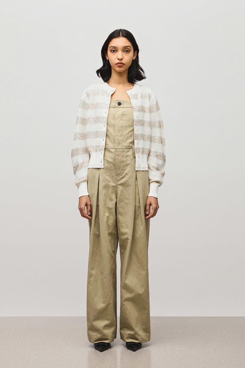 【デパリエ/DEPAREILLE】のスパンコールボーダークルーネックカーディガン 人気、トレンドファッション・服の通販 founy(ファニー) 　ファッション　Fashion　レディースファッション　WOMEN　トップス・カットソー　Tops/Tshirt　ニット　Knit Tops　カーディガン　Cardigans　カーディガン　Cardigan　ショート　Short　シンプル　Simple　スパンコール　Sequins　ボーダー　Border　ワイド　Wide　エレガント 上品　Elegant　夏　Summer　春　Spring　S/S・春夏　Ss・Spring/Summer　other-8|ID: prp329100004441140 ipo3291000000031604119