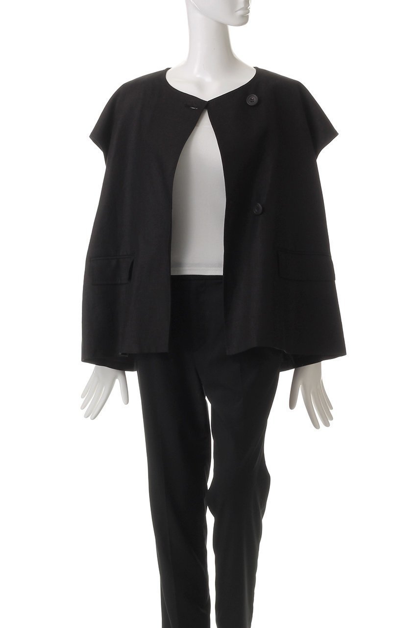 【デパリエ/DEPAREILLE】のリネンツイルポンチョジレ 人気、トレンドファッション・服の通販 founy(ファニー) 　ファッション　Fashion　レディースファッション　WOMEN　アウター　Coat Outerwear　ジャケット　Jackets　ポンチョ　Ponchos　シンプル　Simple　ジャケット　Jacket　ドレープ　Drape　フロント　Front　ベスト　Vest　ポンチョ　Poncho　エレガント 上品　Elegant　other-7|ID: prp329100004441141 ipo3291000000031325974