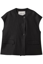 【デパリエ/DEPAREILLE】のリネンツイルポンチョジレ ブラック|ID: prp329100004441141 ipo3291000000036498474