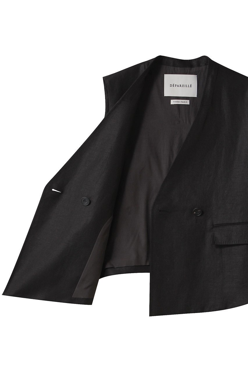 【デパリエ/DEPAREILLE】のリネンツイルジレ 人気、トレンドファッション・服の通販 founy(ファニー) 　ファッション　Fashion　レディースファッション　WOMEN　アウター　Coat Outerwear　ジャケット　Jackets　カットソー　Cut And Sew　シンプル　Simple　ジャケット　Jacket　スタイリッシュ　Stylish　ベスト　Vest　エレガント 上品　Elegant　other-6|ID: prp329100004441142 ipo3291000000031325976
