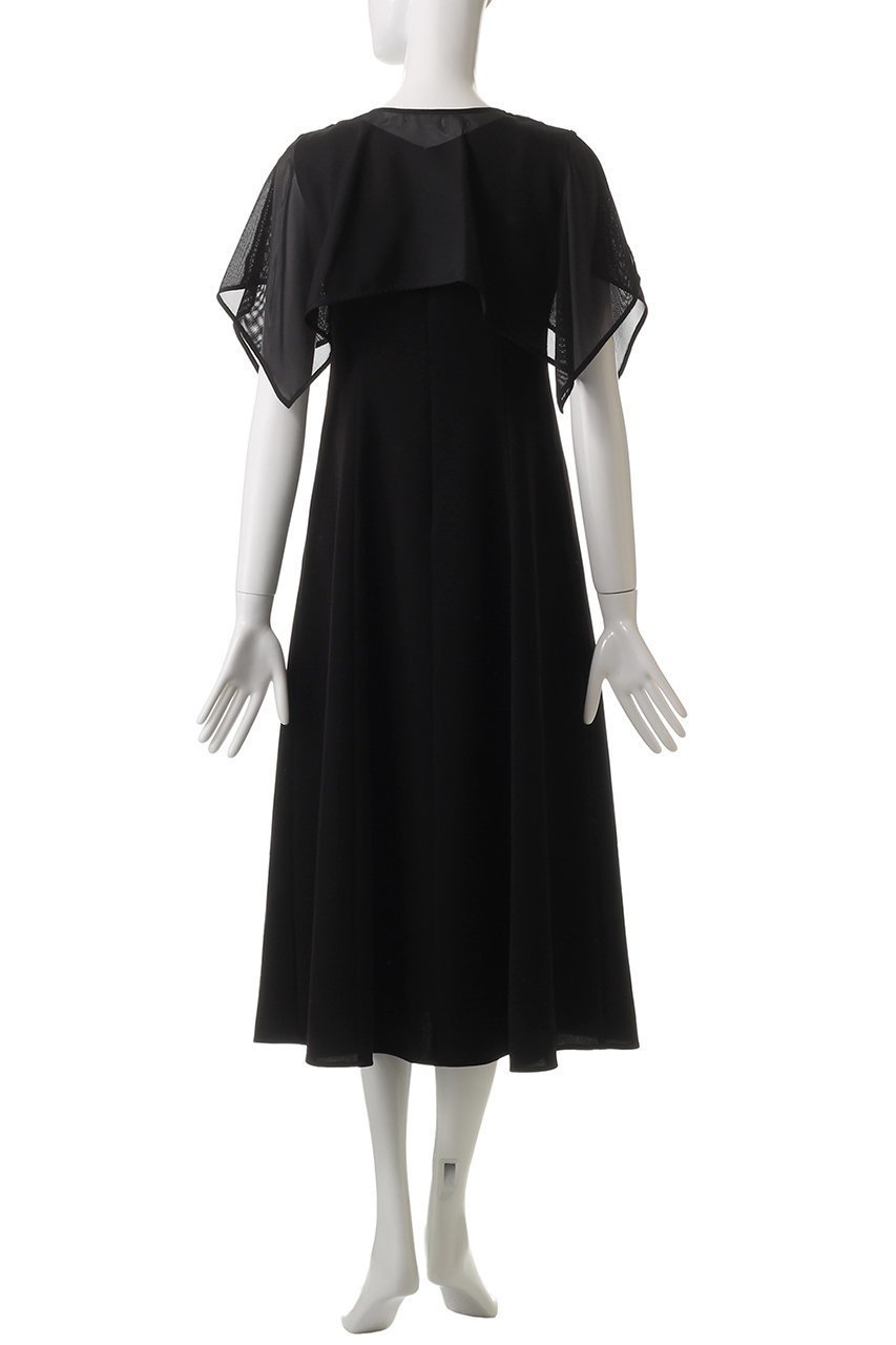 【アナイ/ANAYI】のダブルクロスケープツキワンピース 人気、トレンドファッション・服の通販 founy(ファニー) 　ファッション　Fashion　レディースファッション　Fashion for Women　ワンピース　Dresses　チュニック　Tunic Tops & Dresses　エレガント 上品　Elegant　クラシカル　Classical, Vintage-Inspired　シフォン　Chiffon, Lightweight Fabric　シンプル　Simple, Minimal　チュニック　Tunic, Long Top　ノースリーブ　Sleeveless, No-Sleeve　パーティ　Party, Party Style　フォーマル　Formal, Dressy　ロング　Long, Long-Length　結婚式　Wedding　other-4|ID: prp329100004441144 ipo3291000000032871986
