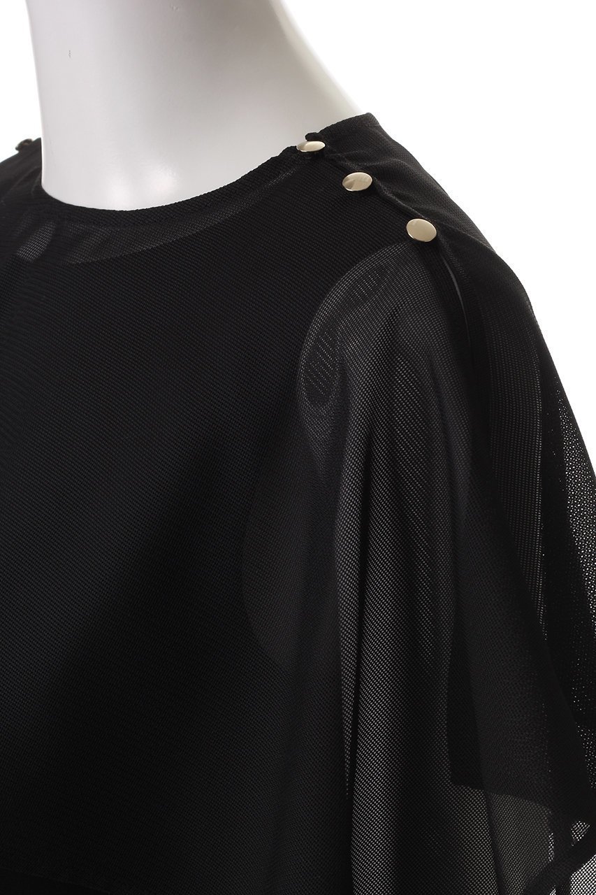 【アナイ/ANAYI】のダブルクロスケープツキワンピース 人気、トレンドファッション・服の通販 founy(ファニー) 　ファッション　Fashion　レディースファッション　Fashion for Women　ワンピース　Dresses　チュニック　Tunic Tops & Dresses　エレガント 上品　Elegant　クラシカル　Classical, Vintage-Inspired　シフォン　Chiffon, Lightweight Fabric　シンプル　Simple, Minimal　チュニック　Tunic, Long Top　ノースリーブ　Sleeveless, No-Sleeve　パーティ　Party, Party Style　フォーマル　Formal, Dressy　ロング　Long, Long-Length　結婚式　Wedding　other-6|ID: prp329100004441144 ipo3291000000032871997