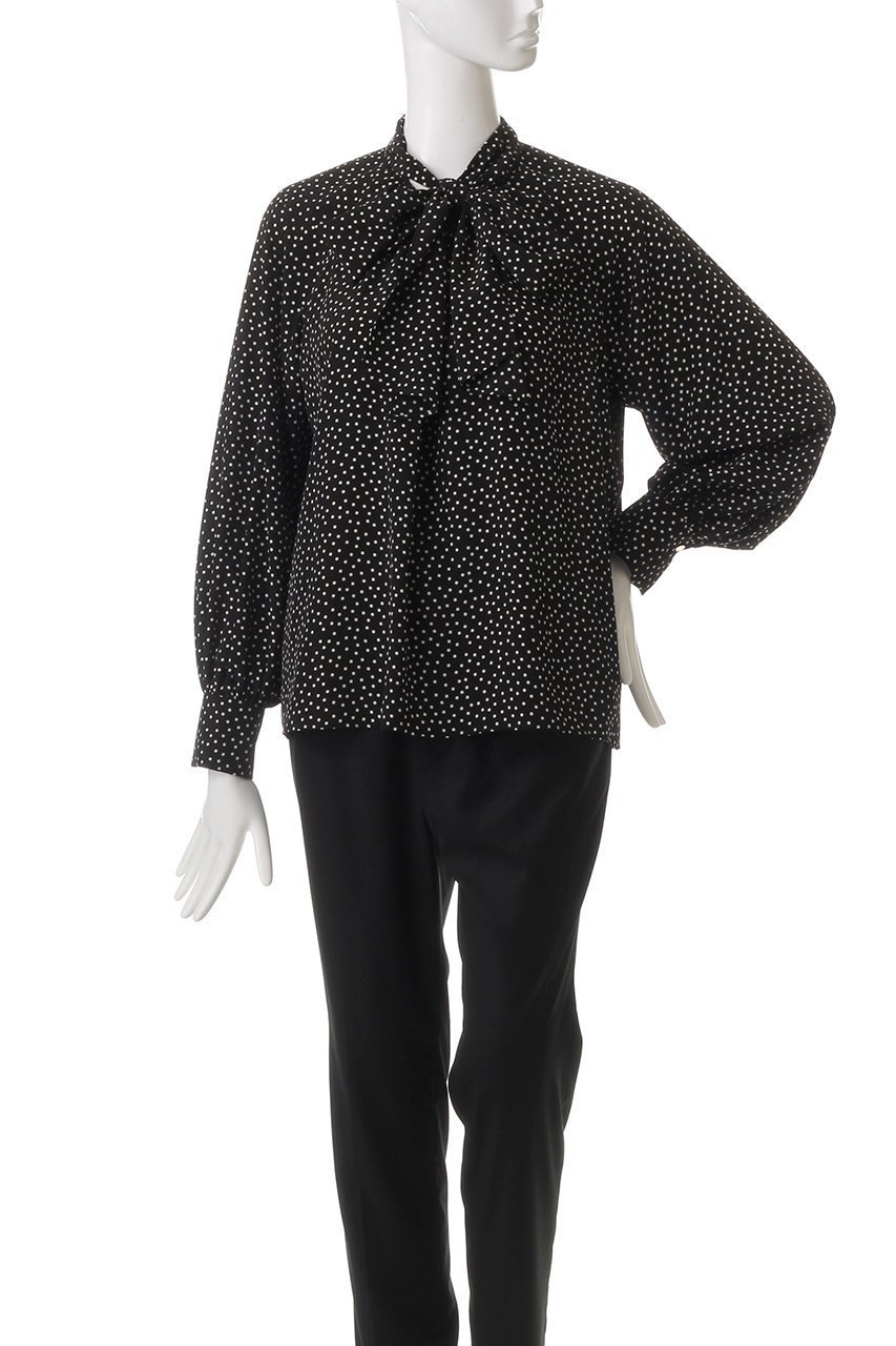 【アナイ/ANAYI】のデシンドットPTボウタイブラウス 人気、トレンドファッション・服の通販 founy(ファニー) 　ファッション　Fashion　レディースファッション　WOMEN　トップス・カットソー　Tops/Tshirt　シャツ/ブラウス　Shirts/Blouses　おすすめ　Recommend　エレガント 上品　Elegant　クラシカル　Classical　シンプル　Simple　スリーブ　Sleeve　ドット　Dot　フェミニン　Feminine　ロング　Long　other-2|ID: prp329100004441146 ipo3291000000031256342