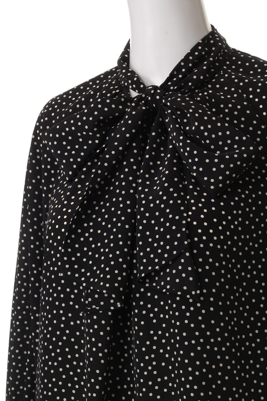 【アナイ/ANAYI】のデシンドットPTボウタイブラウス 人気、トレンドファッション・服の通販 founy(ファニー) 　ファッション　Fashion　レディースファッション　WOMEN　トップス・カットソー　Tops/Tshirt　シャツ/ブラウス　Shirts/Blouses　おすすめ　Recommend　エレガント 上品　Elegant　クラシカル　Classical　シンプル　Simple　スリーブ　Sleeve　ドット　Dot　フェミニン　Feminine　ロング　Long　other-5|ID: prp329100004441146 ipo3291000000031325983