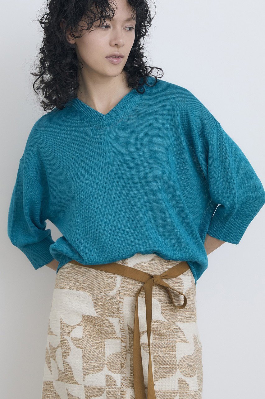 【ハウス オブ ロータス/HOUSE OF LOTUS】のピュアリネンプルオーバー 人気、トレンドファッション・服の通販 founy(ファニー) 　ファッション　Fashion　レディースファッション　WOMEN　トップス・カットソー　Tops/Tshirt　ニット　Knit Tops　プルオーバー　Pullover　シンプル　Simple　バランス　Balance　フランス　France　リネン　Linen　other-8|ID: prp329100004441148 ipo3291000000031325988