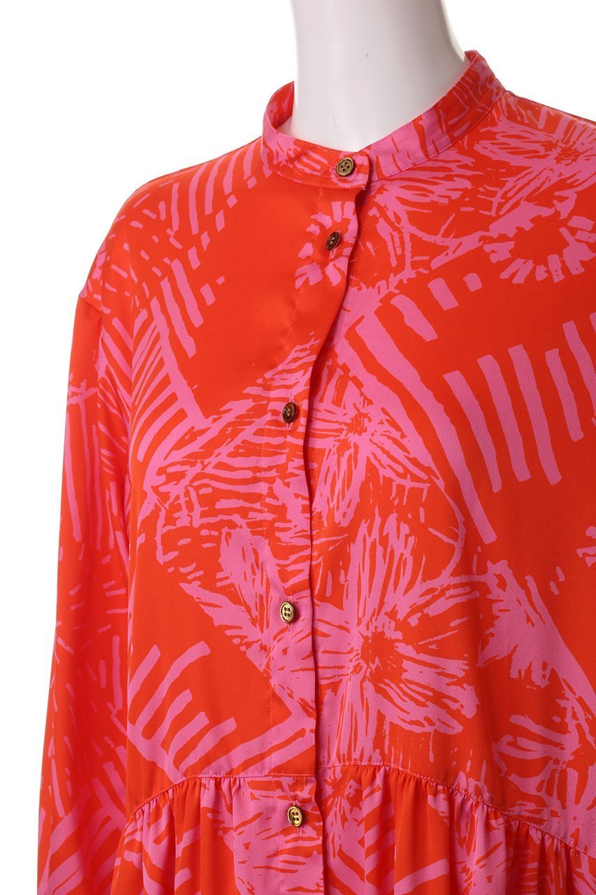 【ハウス オブ ロータス/HOUSE OF LOTUS】のパッチワークフラワープリントワンピース 人気、トレンドファッション・服の通販 founy(ファニー) 　ファッション　Fashion　レディースファッション　WOMEN　ワンピース　Dress　チュニック　Tunic　おすすめ　Recommend　なめらか　Smooth　ギャザー　Gather　サテン　Satin　スタンド　Stand　ストライプ　Stripe　ストレート　Straight　スリット　Slit　チュニック　Tunic　パッチワーク　Patchwork　フラワー　Flower　フロント　Front　プリント　Print　ミックス　Mix　モチーフ　Motif　ロング　Long　other-5|ID: prp329100004441149 ipo3291000000031325989