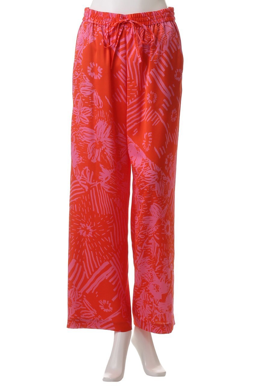 【ハウス オブ ロータス/HOUSE OF LOTUS】のパッチワークフラワープリントパンツ 人気、トレンドファッション・服の通販 founy(ファニー) 　ファッション　Fashion　レディースファッション　WOMEN　パンツ　Pants　なめらか　Smooth　サテン　Satin　ストライプ　Stripe　ストレート　Straight　ドレープ　Drape　フラワー　Flower　プリント　Print　ミックス　Mix　モチーフ　Motif　ワイド　Wide　other-2|ID: prp329100004441150 ipo3291000000031256367