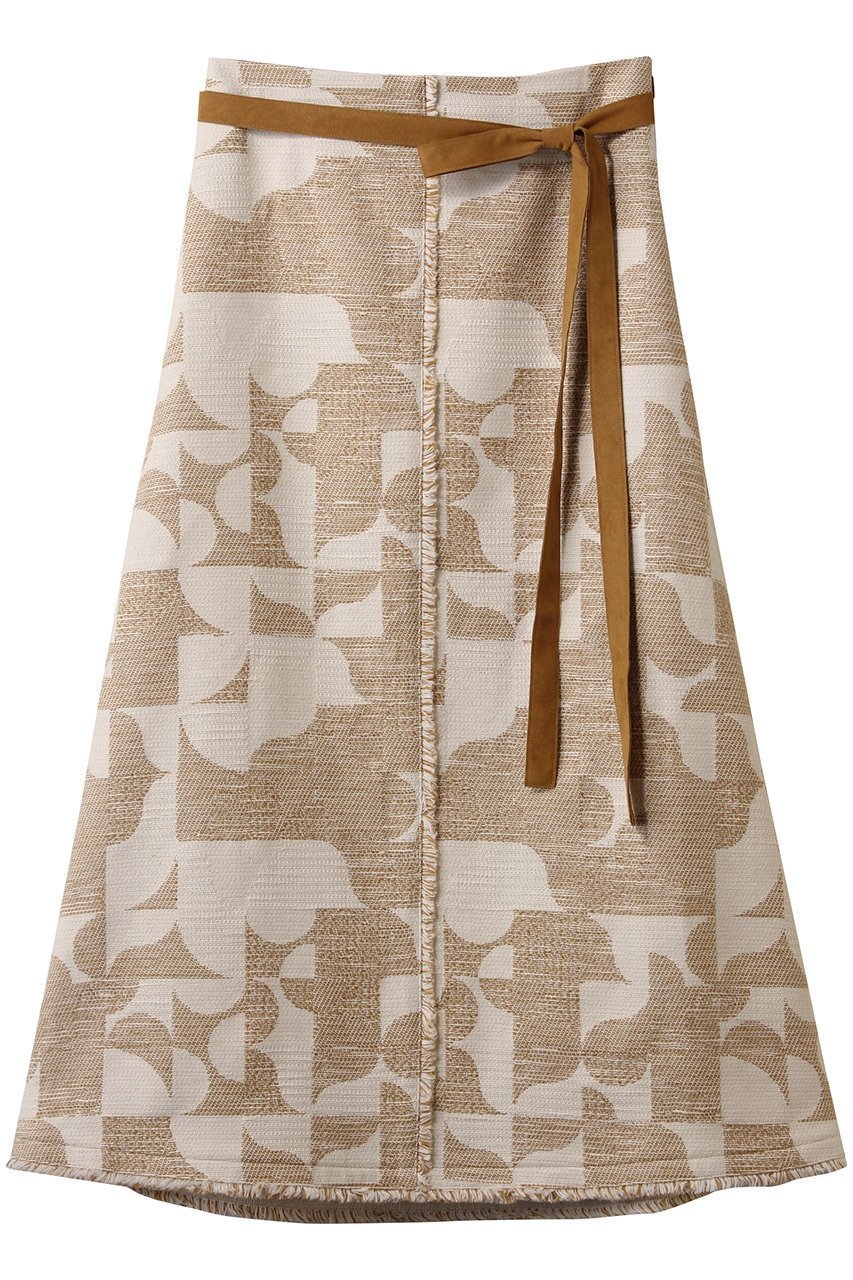 【ハウス オブ ロータス/HOUSE OF LOTUS】のジオメトリックジャガードスカート インテリア・キッズ・メンズ・レディースファッション・服の通販 founy(ファニー) 　ファッション　Fashion　レディースファッション　Fashion for Women　スカート　Skirts　ロングスカート　Long Skirts / Maxi & Midi Skirts　おすすめ　Recommended / Our Picks　シンプル　Simple, Minimal　ジャカード／ジャガード　Jacquard, Woven Pattern　フリンジ　Fringe, Tassel　モダン　Modern, Contemporary　ロング　Long, Long-Length　ベージュ|ID: prp329100004441151 ipo3291000000034952608