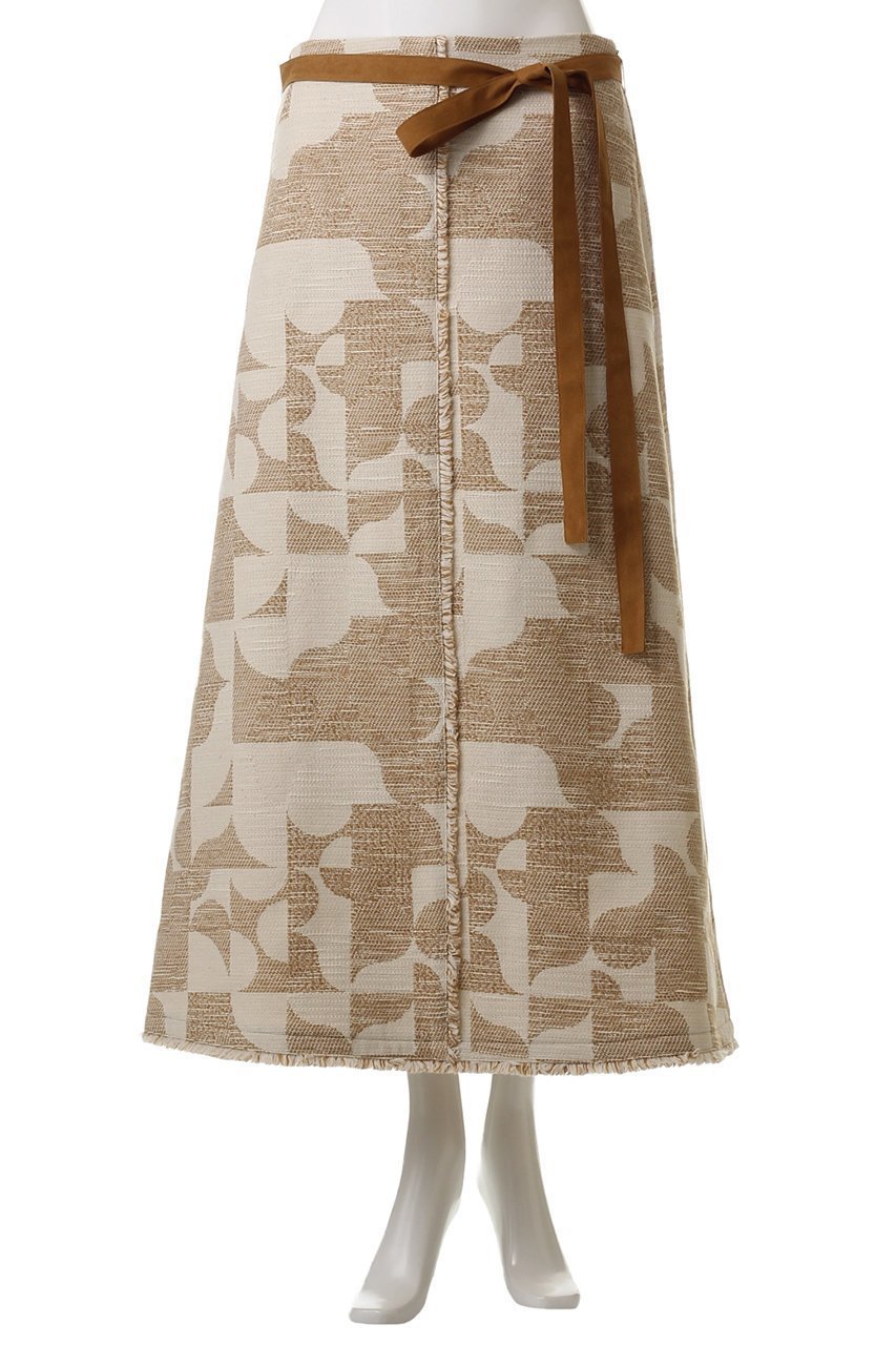 【ハウス オブ ロータス/HOUSE OF LOTUS】のジオメトリックジャガードスカート 人気、トレンドファッション・服の通販 founy(ファニー) 　ファッション　Fashion　レディースファッション　Fashion for Women　スカート　Skirts　ロングスカート　Long Skirts / Maxi & Midi Skirts　おすすめ　Recommended / Our Picks　シンプル　Simple, Minimal　ジャカード／ジャガード　Jacquard, Woven Pattern　フリンジ　Fringe, Tassel　モダン　Modern, Contemporary　ロング　Long, Long-Length　other-2|ID: prp329100004441151 ipo3291000000034952609