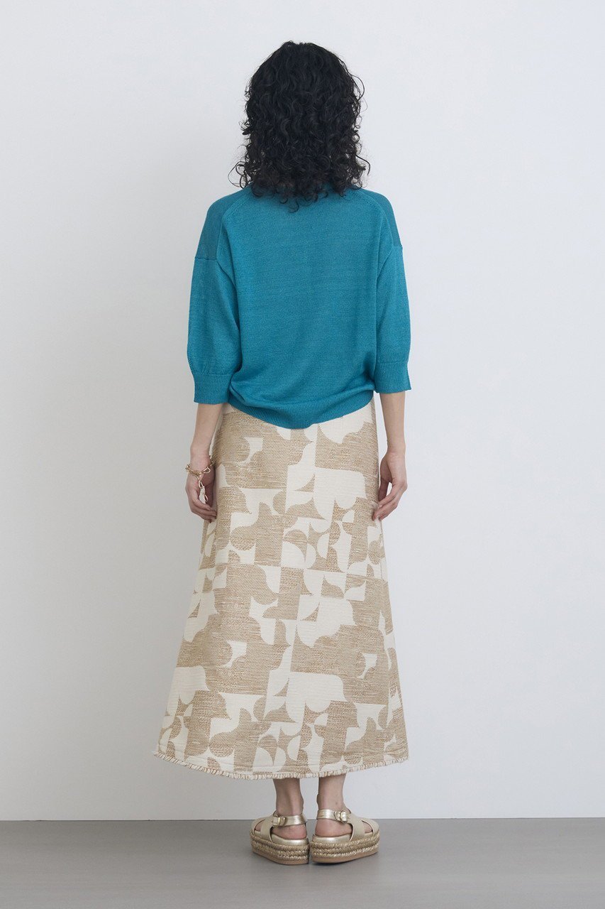 【ハウス オブ ロータス/HOUSE OF LOTUS】のジオメトリックジャガードスカート 人気、トレンドファッション・服の通販 founy(ファニー) 　ファッション　Fashion　レディースファッション　Fashion for Women　スカート　Skirts　ロングスカート　Long Skirts / Maxi & Midi Skirts　おすすめ　Recommended / Our Picks　シンプル　Simple, Minimal　ジャカード／ジャガード　Jacquard, Woven Pattern　フリンジ　Fringe, Tassel　モダン　Modern, Contemporary　ロング　Long, Long-Length　other-8|ID: prp329100004441151 ipo3291000000034952619