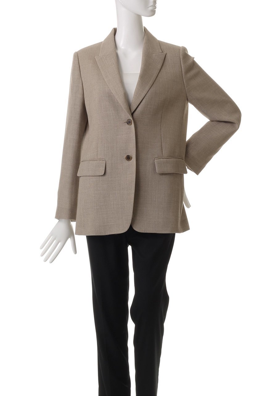 【アルアバイル/allureville】のリネンライクテーラードジャケット 人気、トレンドファッション・服の通販 founy(ファニー) 　ファッション　Fashion　レディースファッション　WOMEN　アウター　Coat Outerwear　ジャケット　Jackets　テーラードジャケット　Tailored Jackets　シンプル　Simple　ジャケット　Jacket　スラックス　Slacks　デニム　Denim　フォルム　Form　other-2|ID: prp329100004441153 ipo3291000000031256385