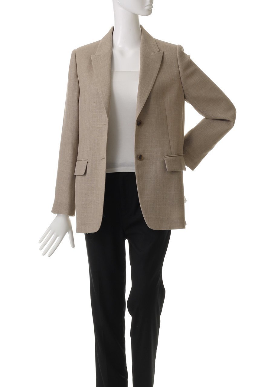 【アルアバイル/allureville】のリネンライクテーラードジャケット 人気、トレンドファッション・服の通販 founy(ファニー) 　ファッション　Fashion　レディースファッション　WOMEN　アウター　Coat Outerwear　ジャケット　Jackets　テーラードジャケット　Tailored Jackets　シンプル　Simple　ジャケット　Jacket　スラックス　Slacks　デニム　Denim　フォルム　Form　other-7|ID: prp329100004441153 ipo3291000000031326001